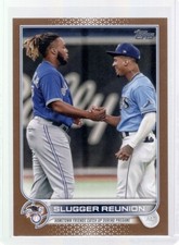 2022 Topps Gold #329 Slugger Reunion Wander Franco Vladimir Guerrero Jr. /2022