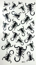 King Horse 23 Scorpions NON Glitter Temporary Tattoos New Arrival  HM012