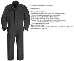 Red Kap Coveralls Size Chart