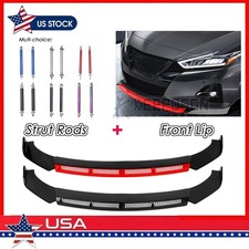 For Nissan Maxima Front Bumper Lip Splitter Spoiler Body Kit Parts Strut Rod Jdm For Nissan Maxima Front Bumper Lip Splitter Spoiler Body Kit Parts Strut Rod Jdm