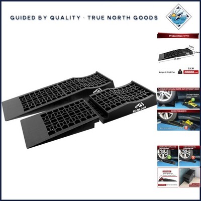 High Capacity Plastic Vehicle Ramps, Ideal for Home Repairs and Professional Use