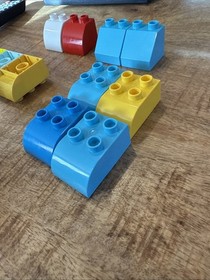 LEGO Duplo Brick 2x4 Slope Curved Inverted Double 2x4 Slanted Curved Mixed Lot