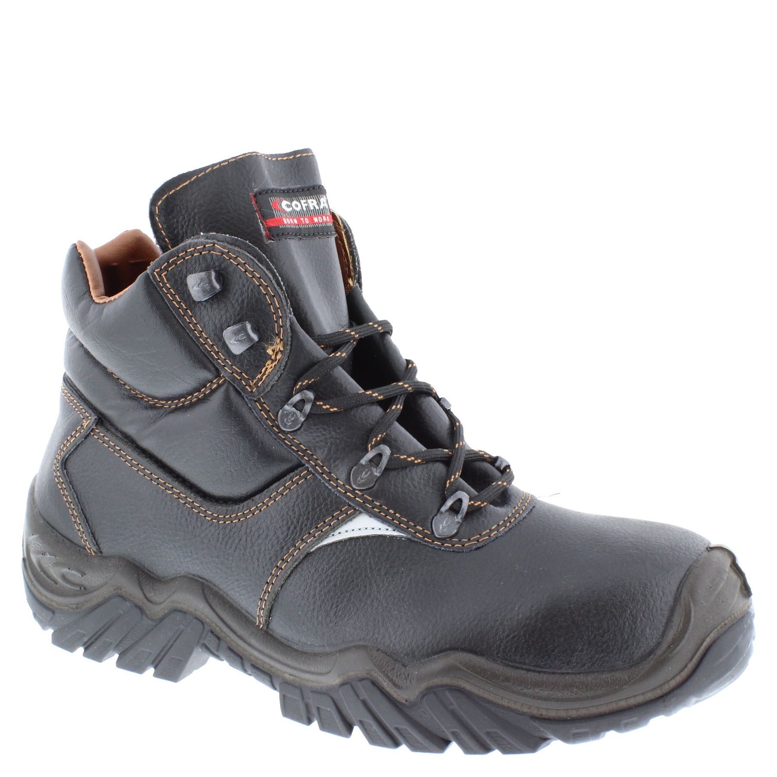 Cofra Pollino S3 HRO SRC Black Leather Water Repellent Hiker Safety Boots