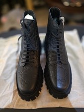 Gucci GG 20 Piuma Calf Rock Boots in Black  3...