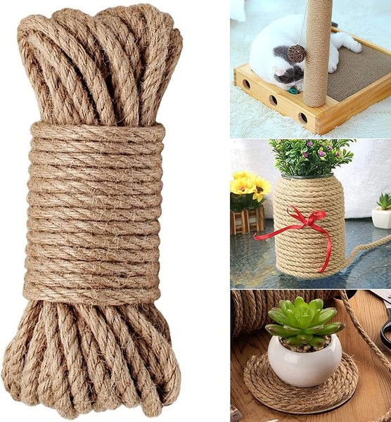 Juteschnur Garten Jutegarn Seil Dicke Schnur Bastelschnur Verpackung 10Mm-10M-image