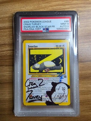 Snorlax 49 - Pokemon Craig Turvey Signature + Sketch - PSA 9