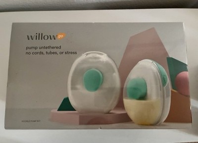 Willow Go Wearable Double Electric Breast Pump Kit Cord Free NEW