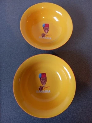 LOT 2 ASSIETTES CREUSES PUBLICITAIRES BANANIA Diamètre 18,5 CM - Photo 1/4