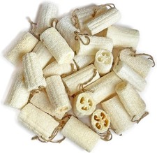 Esponja Exfoliante Natural Loofah 4 para Cuidado de Piel en Bano Pack de 12/24