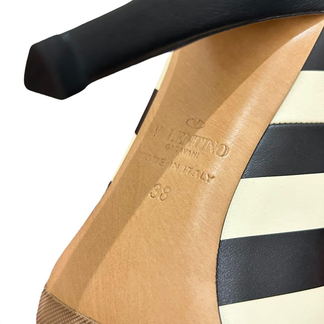 VALENTINO GARAVANI High Heels Pumps Size 38 White Black Excellent Condition thumbnail 9