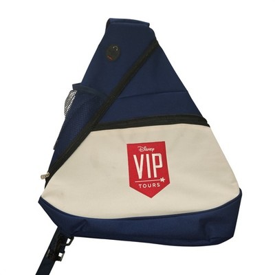 Disney Parks VIP Tours Blue White Crossbody Backpack GUC
