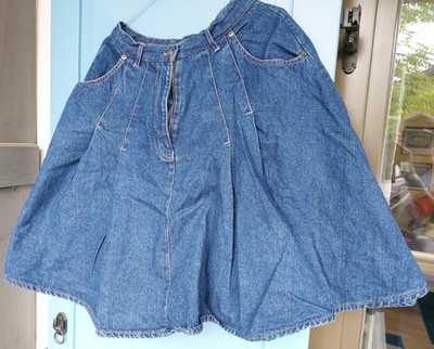 Süßer kurzer Jeansrock Gr. 40 von Oilily mit Taschen und farbigen Nähten