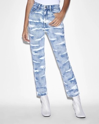 new ksubi womens denim jeans nine o motley blue 27 9 s