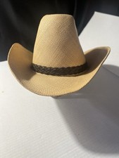 Vintage Stetson Men's Made in USA Straw Western Ranch Cowboy Hat Size 7