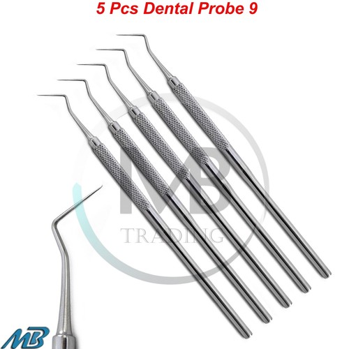 5 sztuk Sonda dentystyczna 9 Explorer Diagnostyczne czyszczenie zębów Narzędzia do usuwania kamienia nazębnego - Zdjęcie 1 z 4