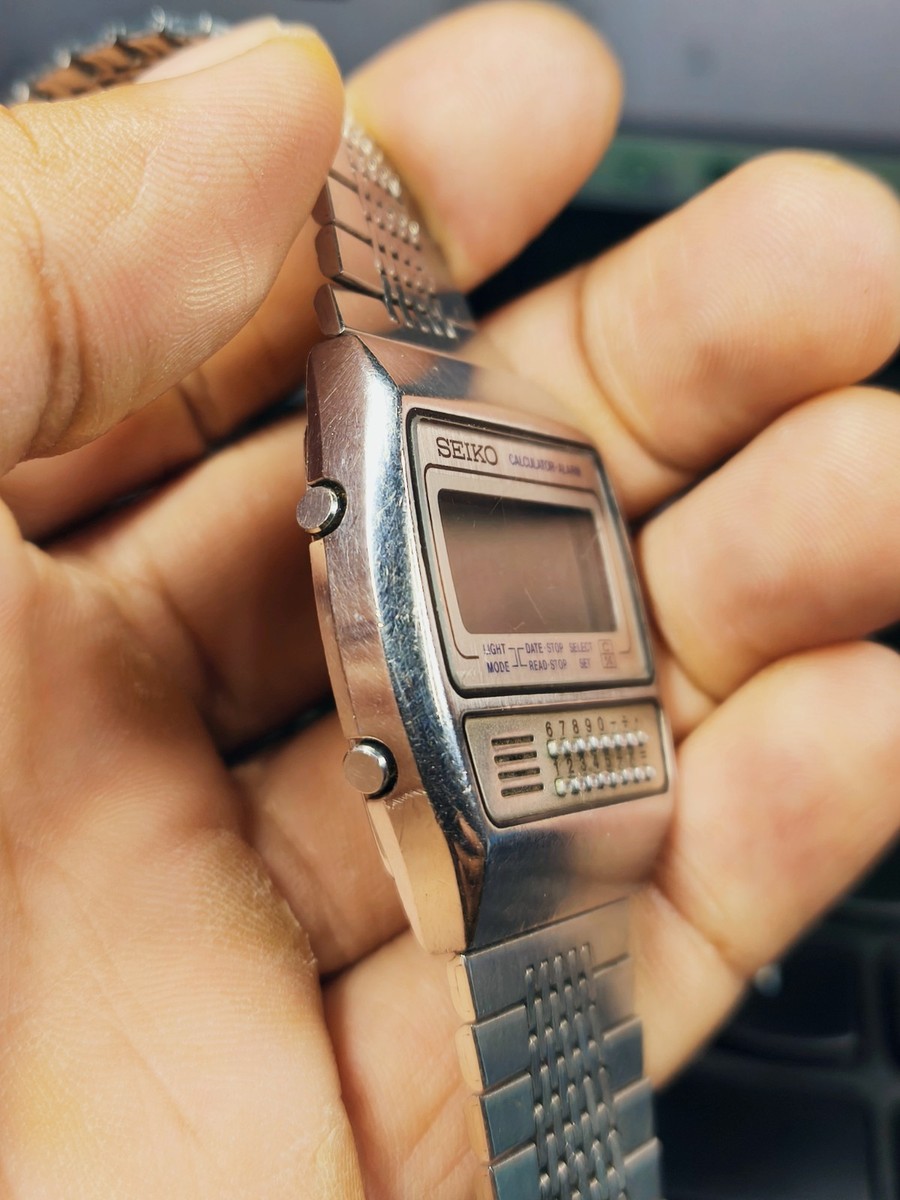 【稼働品】SEIKO チェックメイト C359-5000カリキュレーターアラーム 希少】SEIKO チェックメイト カリキュレーターアラーム C359