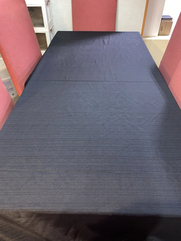 Heavy Black 116” x 116” Polyester Fabric Tablecloth, Craft, Or Backdrop Material - Image 2 of 4