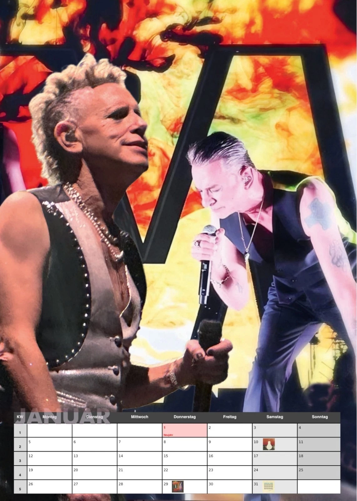 Depeche Mode A3 Wall Calendar 2026