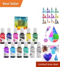 Alcohol Ink Set - 12 Vibrant Colors for Stunning Resin Art Crafts 10ml each