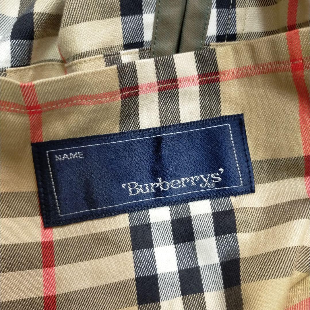 Burberry Balmacaan Trench Coat Plain Collared Khaki Iridescent Size L For Men thumbnail 10