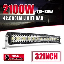 Curved 324252 Tri Row Led Light Bar Spot Flood Combo Off Road Driving Suv Atv