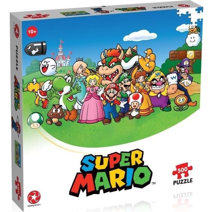 Puzzle de collection Super Mario 500 pièces en carton épais Premium