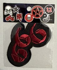 Small 666 Patch - black/red