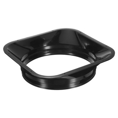 12'' Duct Connector Flange PP Dryer Vent Wall Plate Square to Round Black