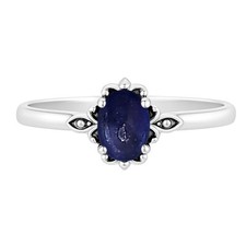 Natural Lapis Lazuli - Afghanistan 925 Sterling Silver Ring s.8 Jewelry R-1721