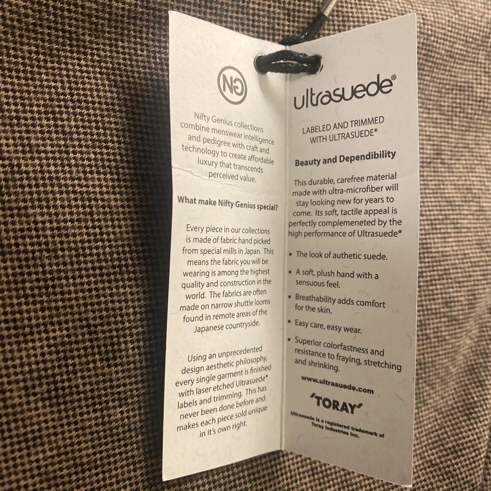 NUEVO Pantalón de Vestido Nifty Genius Pierna Recta Calce Regular Kahki Espiga 34x34 Nuevo con Etiquetas Foto 3 de 4