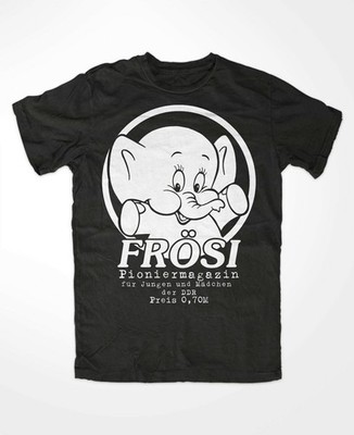FRÖSI  T-Shirt Schwarz S - 5XL Ostalgie Retro DDR,Ostkult,EMMY,Jungpioniere,Heft