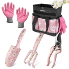 WORKPRO Gardening Tools - 5 Pcs Garden Tool Set Heavy Duty Stainless Steel w/Bag