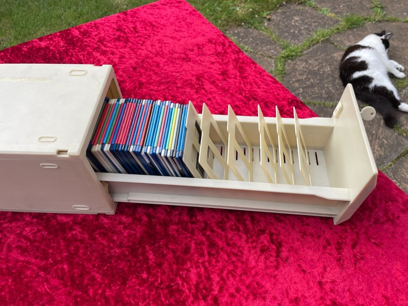 Un-Branded Floppy Disk Storage Drawers + 50 Used 3.5 Atari ST Blank Disks