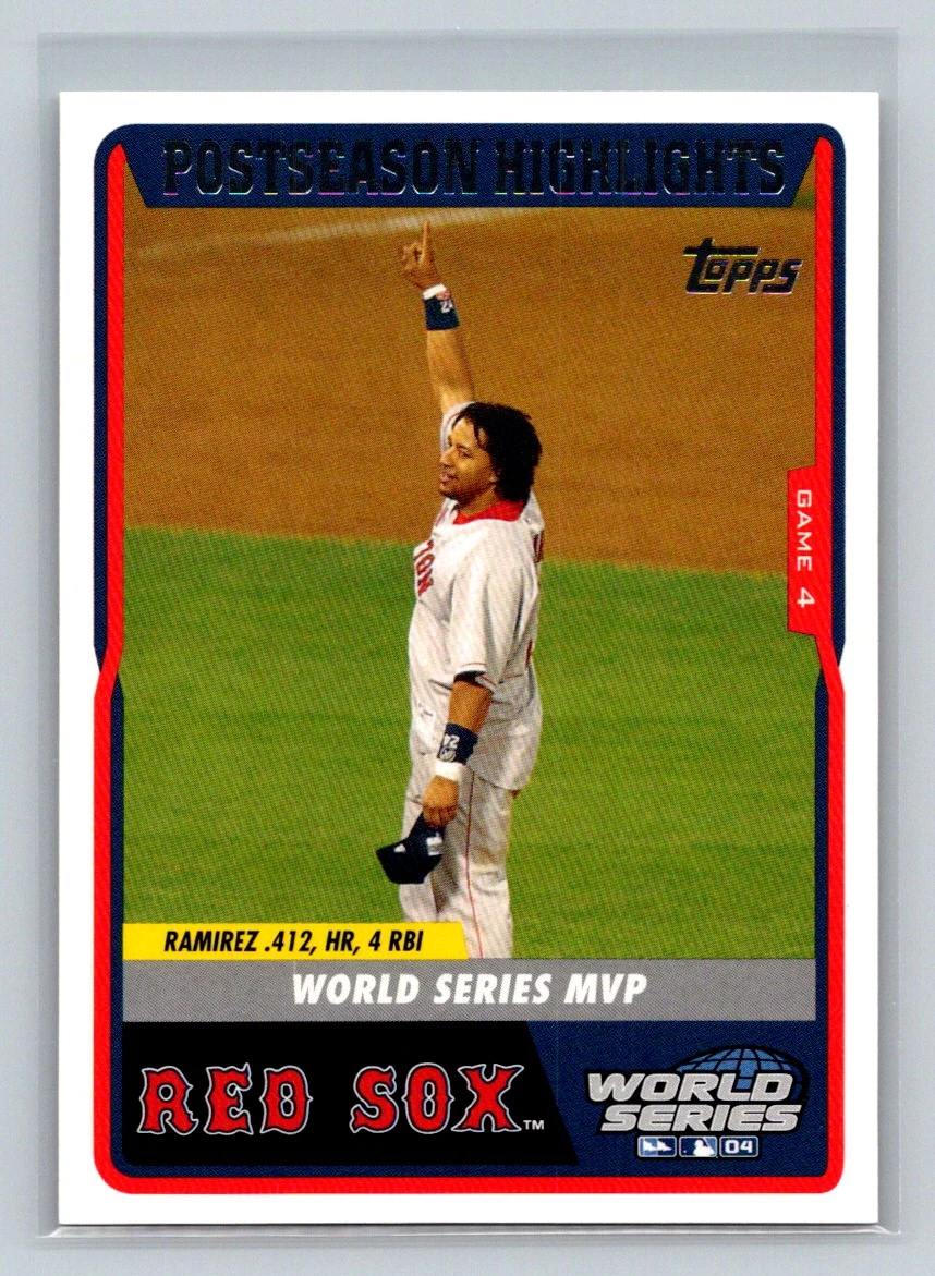 2004 Topps Boston Red Sox World Series Baseball Trading Cards for