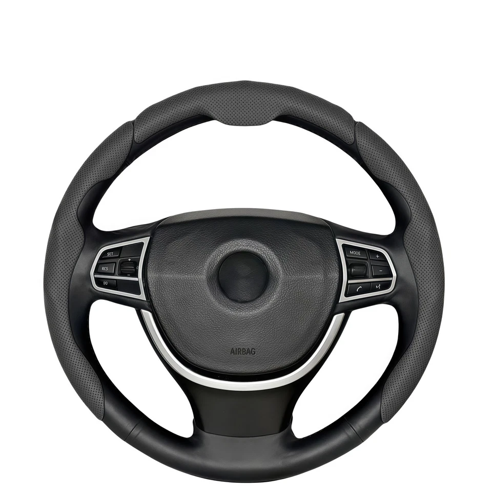 For Honda 3pc Car Steering Wheel Cover Protector 15" Luxury Leather Anti-slip - Изображение 3 из 4