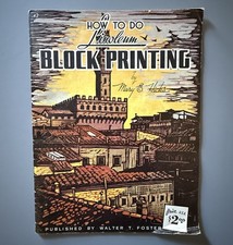 Vintage Art Book How To Do LINOLEUM BLOCK PRINTING Mary E Hicks Walter T Foster