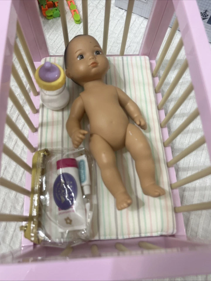 Little Bitty Baby Doll Crib & S Lot American Girl Mini Truly (no Clothes ) Photo - Image 3 of 4