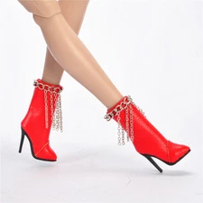 Shoes fit Fashion royalty FR6.0 Dynamite girl FR2 NU.face Obitsu silkstone Red