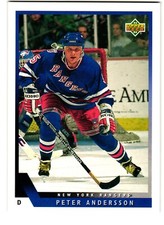 1993-94 Upper Deck #71 Peter Andersson New York Rangers