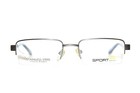 Blue Metal Half Frame Eyeglass Frames