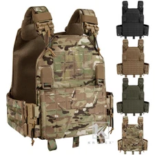 KRYDEX Tactical Plate Carrier Laser Cut MOLLE Quick Release Shoulder/ Cummerbund