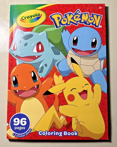 Crayola Coloring Book-Pokemon: 96 Pages Coloring Book for Kids with ...