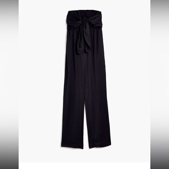 Madewell Petite Strapless Tie-Front Jumpsuit in B… - image 7
