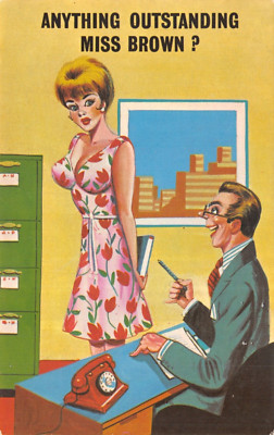 XERXES COMIC POSTKARTE NR 100050 SEKRETÄR UNGELAUFEN GUT PLUS