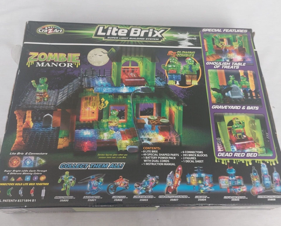 Juego Lite Brix Zombie Manor 35833 Cra-Z-Art 2013 caja abierta incluye todas las piezas* Foto 2 de 4