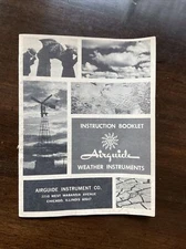 Airguide Instrument Co Weather Instruments Instruction Booklet Barometer c. 1967