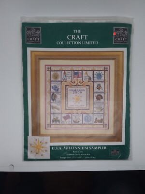 Cross Stitch Kit The Craft Collection Limited USA Millennium Sampler NEW Y2K