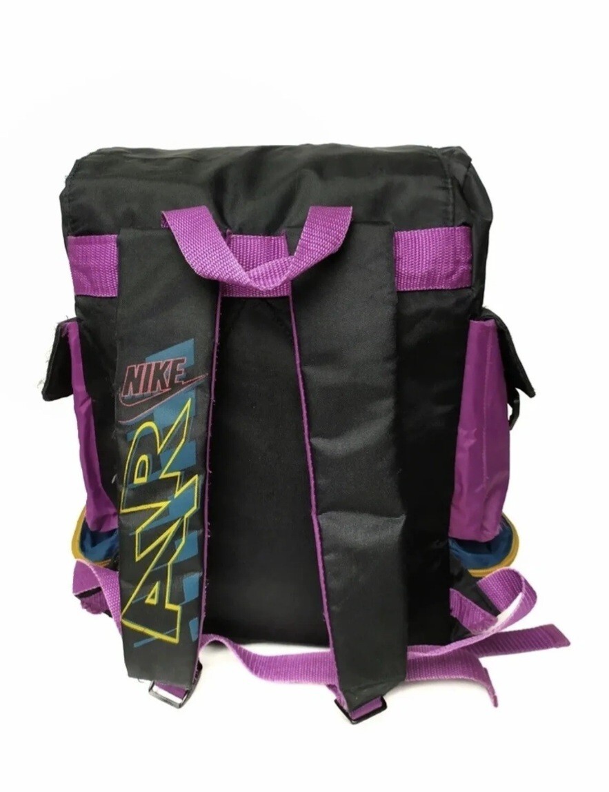 🚨🔥Vintage Retro 80s 90s Nike Air Gym Backpack Bag Black