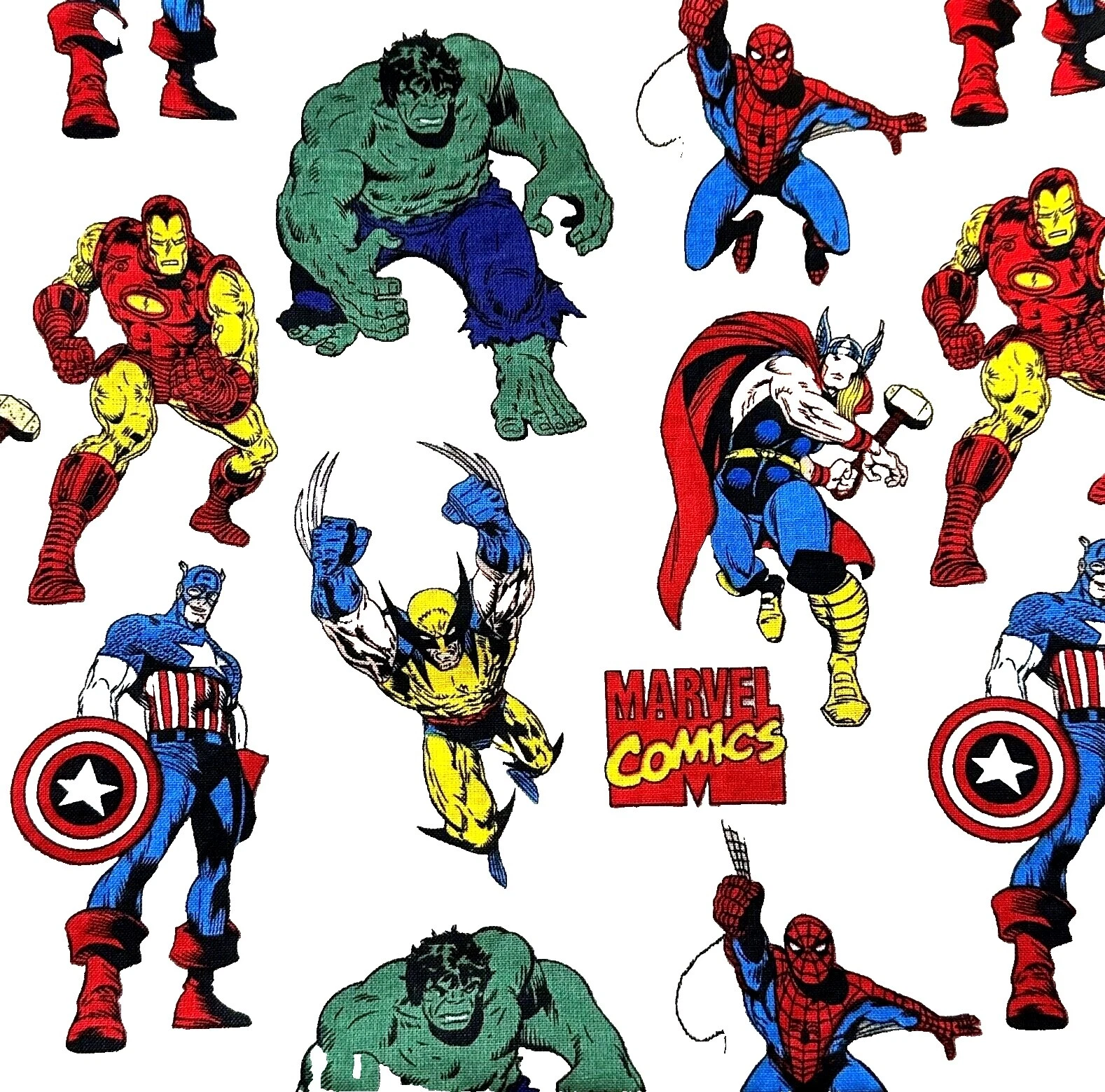Marvel Cotton Fabric Multicolor
