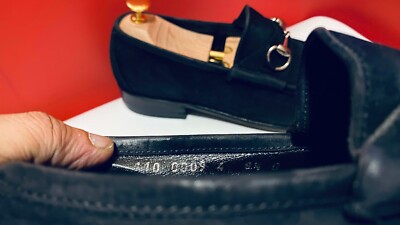 $849.00 !! GUCCI TOM FORD MEN'S RUSTY BLACK SUEDE HORSE BIT